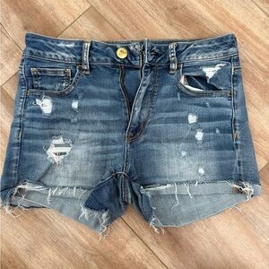 American Eagle Outfitters Ripped Blue Jean Shorts